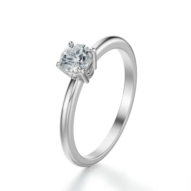 Złoty pierścionek 585 z diamentem białe złoto SBPZ_028